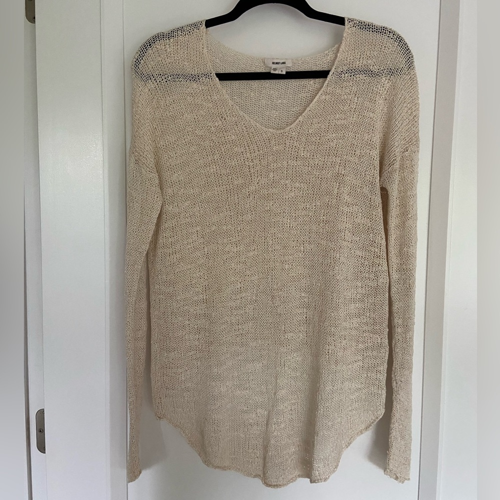 Helmut Lang Silk Sweater Cream size S